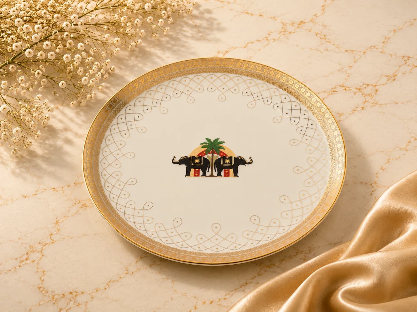 Suvarnalekha  – Set of 2 Dinner Plates